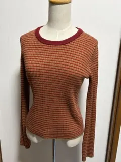 ユニクロ ニット ボーダー レッド Mサイズ