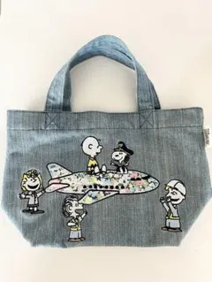 ブルー トートバッグ