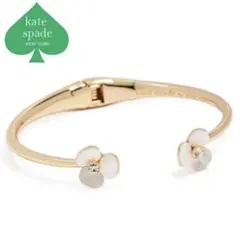 ケイトスペード Kate Spade 花モチーフのゴールドバングル