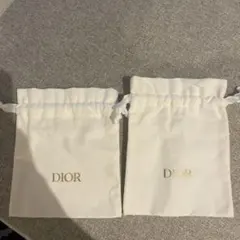 Dior ホワイト 巾着袋 2個セット