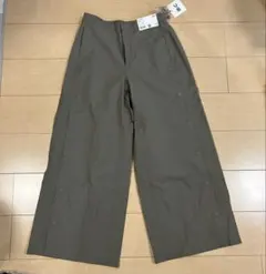 ユニクロ　サイドスナップパンツ　61 レディース　ワイドパンツ　オリーブ