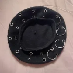 リング付きベレー帽