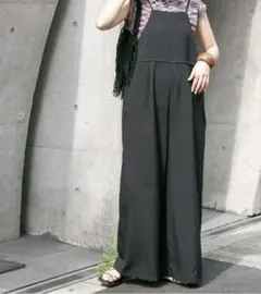 KBF ブラック キャミソール サロペット ワイドパンツ 美品