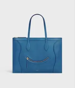 CELINE フラットラゲージ 青　超美品