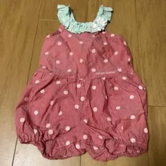 【美品】mezzo piano ピンクの水玉ロンパース 95cm未満