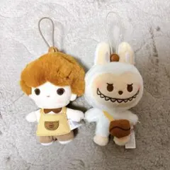 POP BEAN コーヒーファクトリーぬいぐるみペンダント ラブブ ディモ 新品