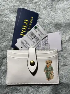 【新品未使用】ラルフローレン ポロベア カードケース ホワイト　レザー　POLO