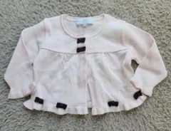 タルティーヌエショコラ　リボンカーディガン ベビー　80サイズ　ベベ