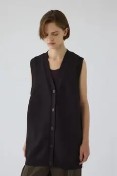 RIM.ARK オリーブグリーン ベスト・ジレ RIM.ARK ベスト ジレ 入学式 入園式 卒業式 Soft felt long vest