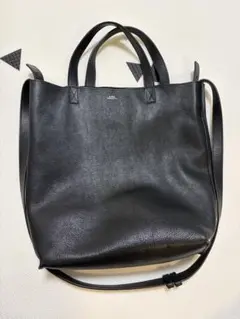 A.P.C. レザー 2WAY トートバッグ ブラックのサムネイル
