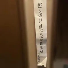 書道作品 思ひ出は涙ポロポロ揚羽蝶　掛け軸
