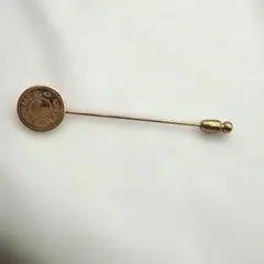 HERMES エルメス ゴールド コイン型 セリエ ピンブローチ タイピンのサムネイル