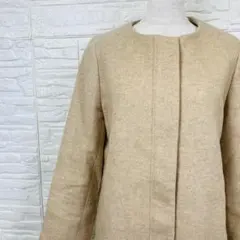 インディヴィ INDIVI アウター ロングコート S ベージュ【2688-49