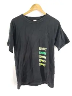 TOMMY ネオンカラーロゴプリントTシャツ ブラック Mサイズのサムネイル