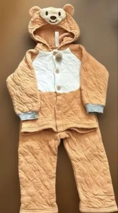 最終値下げ　キッズ　くまさん　フードつきパジャマ　100