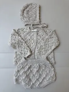 ZARA リネンニット　ブルマ　フード　カーディガンのサムネイル