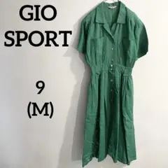 GIO SPORT ジオスポーツ ワールド ヴィンテージ シャツワンピース 緑のサムネイル