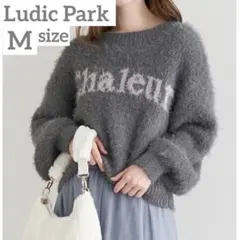 【Ludic Park】ルディックパーク ラメフェザーロゴジャカードプルオーバー