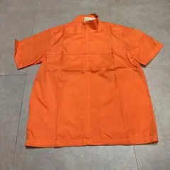 Mossimo モッシモ　半袖シャツ　ナイロン　オレンジ　ジップアップ　Mのサムネイル