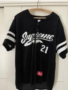 Supreme ベロア フットボールシャツ ブラック S - メルカリ