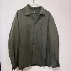 オリーブ色 XL ボタンアップシャツのサムネイル