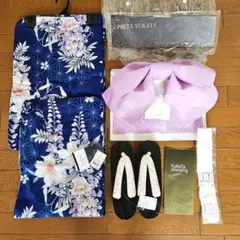 アベイル　Avail　浴衣　4点セット　帯　下駄　腰ひも付き　154～168前後のサムネイル