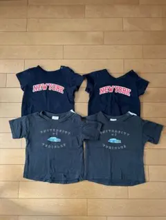 トップス　半袖　Tシャツ　車　黒　70 80 4点まとめ売り