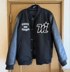 ZARA 刺繍デザイン スタジャン Mサイズ ネイビー/ホワイト ZARA 刺繍デザイン スタジャン Mサイズ ネイビー/ホワイト ZARA