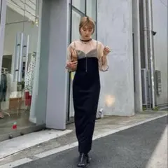 アメリヴィンテージ ドットワンピース スパークルドットドレス 田中