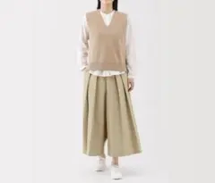無印良品　二重織りはかまパンツ　今期　ベージュ