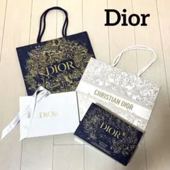 Dior ショップ袋 ３枚　ギフト ボックス　ショッパー　ホワイト　ネイビー