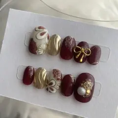 【現品】成人式ネイル　振袖ネイル　前撮り　結婚式　卒業式　和柄　和装