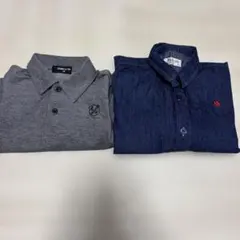 COMME CA ISM グレー ポロシャツ POLO シャツ