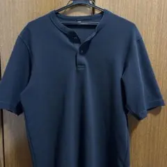 ドライワッフルヘンリーネックTシャツ L