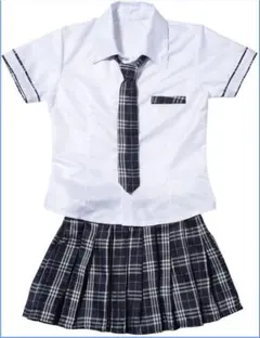 女子高生 ネクタイ付き コスチューム レディース フリーサイズ