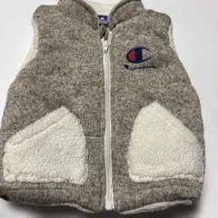Champion ダウンベスト 90 グレー/ホワイト