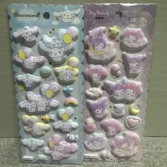 【正規品】もちもち マシュマロシール シナモロールクロミ マイメロ 2枚セット