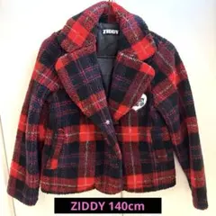 美品ZIDDY チェック柄ジャケット 140モコモコ