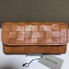 美品　牛革　イントレチャート　本革　ホック　長財布　レディース　長札　キャメルのサムネイル