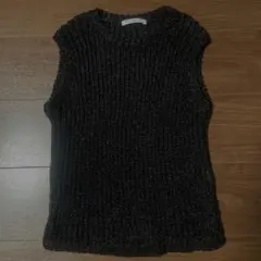 【新品】ビューティー＆ユース⭐︎ラメノースリーブ　リブニット⭐︎ブラック