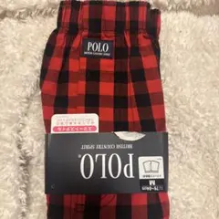 POLO 赤と黒のチェック ボクサーパンツ M