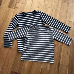 無印良品　ボーダーTシャツ2枚セット　110 120