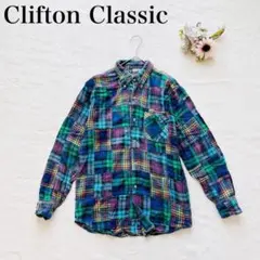【Clifton Classic】 ボタンダウンシャツ（L）チェック柄 長袖