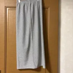 ラメ入り タイトスカート シルバー ロング丈のサムネイル