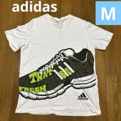 adidas Tシャツ　半袖　スニーカー　メンズMサイズ　白Tシャツ