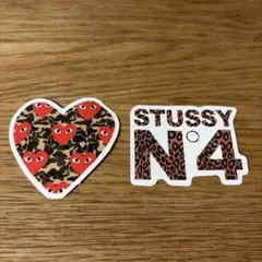 STUSSY COMME des GARCONS 防水ステッカー 2枚セットのサムネイル
