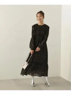 【美品】ナチュラルビューティベーシック/フラワーワンピース