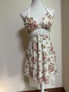 ホルターネック 花柄 レース LIZ LISA ワンピース ドレス ミニドレス