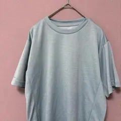 トップバリュ　給水速乾クルーネックTシャツ(M)ミントグリーン無地　反射プリントのサムネイル