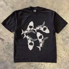 半袖 シャーク ユニセックス プリントTシャツ